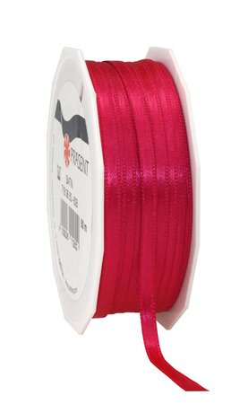Satin double face 50-m-rouleau 6 mm magenta