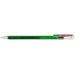 Stylo roller gel hybrid dual metallic glitter pointe moyenne vert pentel