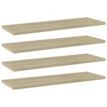 vidaXL Panneau de bibliothèque 4Pièces Chêne sonoma 60x20x1 5cm Aggloméré