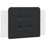 vidaXL Lit avec matelas blanc et noir 90x200 cm similicuir