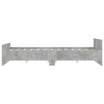 vidaXL Cadre de lit tête de lit et pied de lit gris béton 120x190 cm