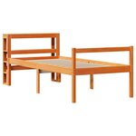 vidaXL Cadre de lit avec tête de lit cire marron 75x190 cm bois de pin
