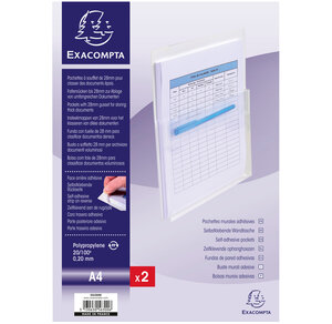 Sachet de 2 pochettes Plan murales Adh à soufflet x 10 EXACOMPTA