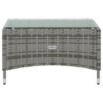 vidaXL Salon de jardin 16 Pièces avec coussins Résine tressée Gris