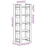 vidaXL Bibliothèque/Cloison Marron miel 60x35x160 cm Bois massif