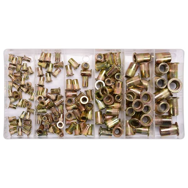 Yato écrous à rivet 150 pièces acier au carbone m3-m10