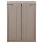 vidaXL Armoire de rangement jardin Marron 65x45x88cm PP Aspect de bois