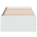 vidaXL Cadre de lit blanc 90x190 cm bois d'ingénierie