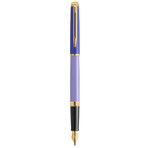 Stylo plume waterman hémisphère  laque violette  finition en plaqué or  plume fine plaqué or  coffret cadeau