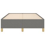 vidaXL Cadre de lit gris foncé 120x190 cm tissu