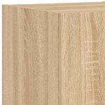 vidaXL Unités murales TV avec LED 6 Pièces chêne sonoma bois d'ingénierie