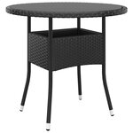 vidaXL Ensemble à manger de jardin 5 Pièces Résine tressée Noir