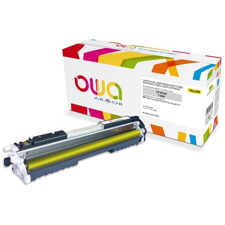 Toner d'encre remanufacturé, compatible pour HP 130A CF352A - Jaune