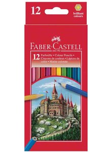 Etui de 12 crayons de couleur en 12 couleurs assorties FABER-CASTELL