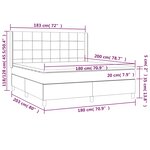 vidaXL Sommier à lattes de lit avec matelas Noir 180x200 cm Velours