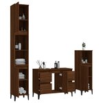 vidaXL Ensemble de meubles de salle de bain 3 Pièces Chêne marron