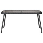 vidaXL Ensemble de salle à manger jardin avec coussins en poly rattan noir
