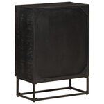 vidaXL Buffet noir 55x30x76 cm bois massif de manguier et fer