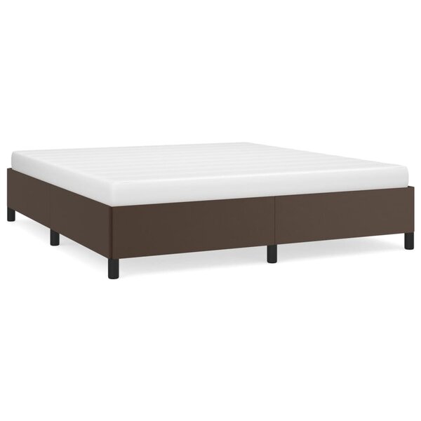 vidaXL Cadre de lit Marron 160x200 cm Similicuir