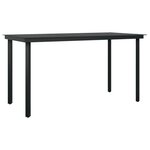 vidaXL Ensemble à manger de jardin 5 Pièces Noir Rotin PVC