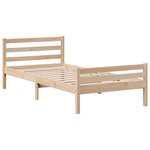 vidaXL Cadre de lit avec tête de lit 75x190 cm bois de pin massif