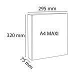 Classeur Pp Personnalisable Kreacover - 4 Anneaux En D 50mm - A4 Maxi - Blanc - X 10 - Exacompta