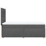 vidaXL Sommier à lattes de lit avec matelas Gris foncé 80x200 cm Tissu