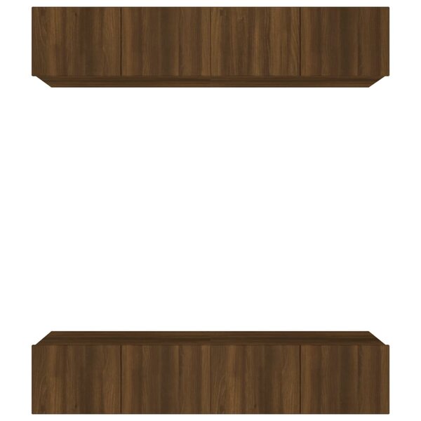 vidaXL Meubles TV 4 Pièces chêne marron 80x30x30 cm bois ingénierie