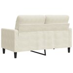vidaXL Canapé à 2 places Crème 120 cm Velours