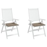 vidaXL Coussins de chaise de jardin lot de 2 taupe 50x50x4 cm