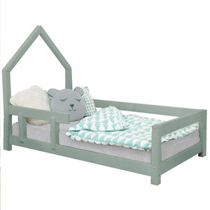 Lit cabane enfant POPPI 80 x 180 vert sauge 2