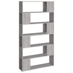 vidaXL Bibliothèque/Séparateur de pièce sonoma gris 100x24x188 cm