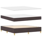 vidaXL Lit à Ressort avec Matelas & Banc Marron Foncé 180x200 cm Tissu