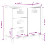 vidaXL Buffet VIKEN blanc 80x40x80 cm bois d'ingénierie
