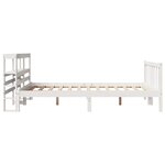 vidaXL Cadre de lit sans matelas blanc 135x190 cm bois de pin massif