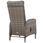 vidaXL Mobilier de bistro de jardin 5 Pièces Résine tressée Gris