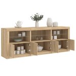 vidaXL Buffet avec lumières LED chêne sonoma 181 5x37x67 cm