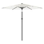 vidaXL Parasol de jardin avec mât en acier blanc 223x223x213 cm