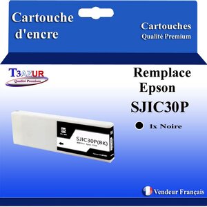 Cartouche compatible avec Epson ColorWorks TM C7500G C7500GE remplace Epson SJIC30P - Noire - 295.2 ml