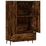 vidaXL Buffet haut chêne fumé 69 5x31x115 cm bois d'ingénierie