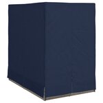 vidaXL Double Lit de Détente Set de 2 Gris et Bleu Marine Rattan Grand