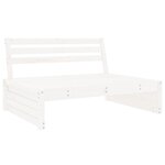 vidaXL Canapé central 120x80 cm blanc bois de pin massif