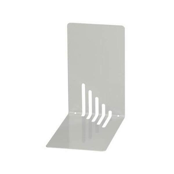 Lot de 2 Serre-livres Métal étroits 14 x 8,5 x 14 cm Gris MAUL