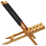 vidaXL Chaises de jardin pliantes lot de 4 noir bois d'acacia massif