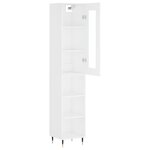 vidaXL Buffet haut Blanc 34 5x34x180 cm Bois d'ingénierie