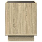 vidaXL Table basse avec LED infini chêne sonoma 40x40x50 cm