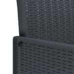 Ensemble de salle à manger de jardin 13 pièces avec coussins Anthracite en poly rattan