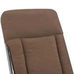 vidaXL Chaises pliables de jardin avec coussins lot de 2 Marron