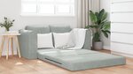 vidaXL Canapé-lit au sol 2-en-1 Gris clair 148x71x83 cm Velours