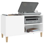 vidaXL Armoire à disques blanc 84 5x38x48 cm bois d'ingénierie